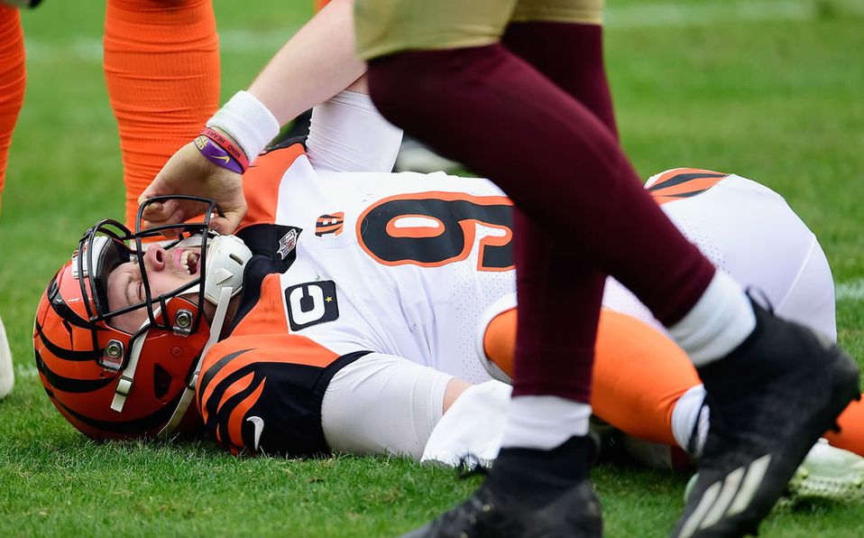 ¡Se tronó la rodilla! Tremenda lesión de Joe Burrow, el novato #1 de la NFL