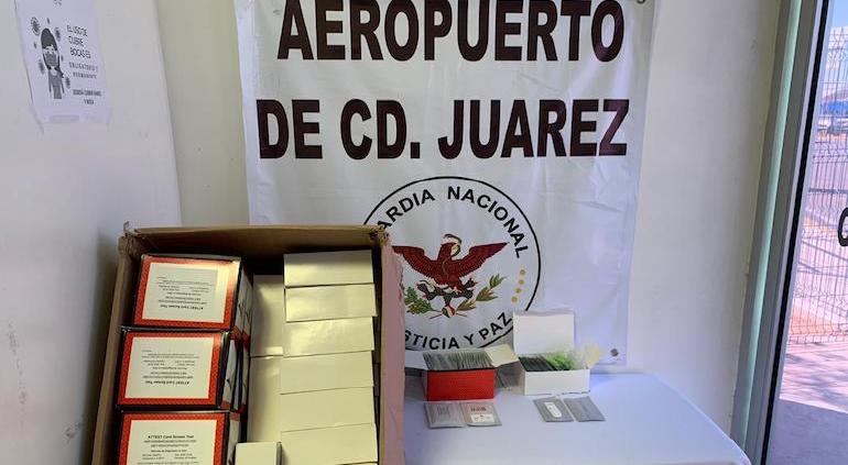 Decomisan 11 mil 600 pruebas rápidas de Covid en Juárez