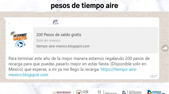 Alertan por fraude que “ofrece” 200 pesos de tiempo aire