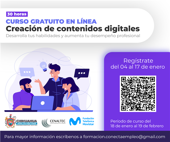 Invitan a curso para la creación de contenidos digitales