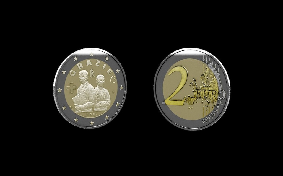 Lanzarán en Italia monedas dedicadas a médicos