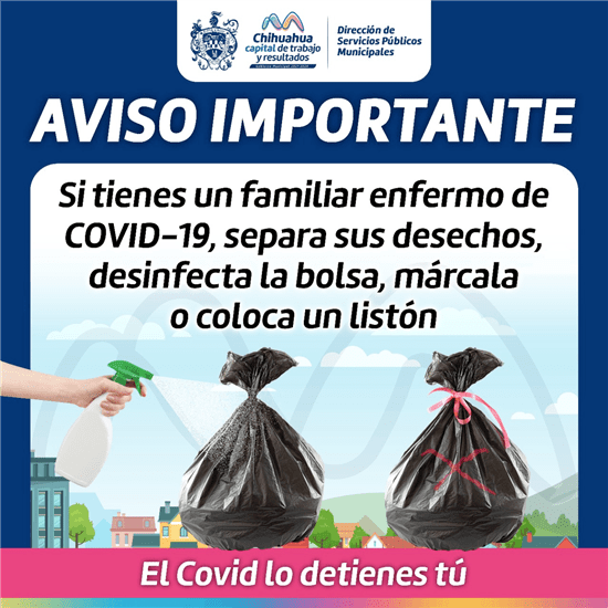 Invitan marcar con listón rojo basura de personas con COVID para no contagiar a recolectores