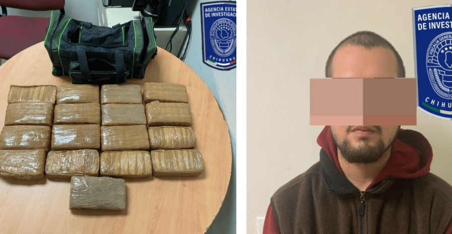 Lo atrapan con 7.5 kilos de marihuana en Juárez