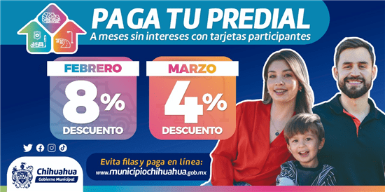 Con el 8 por ciento de descuento paga tu Predial en febrero