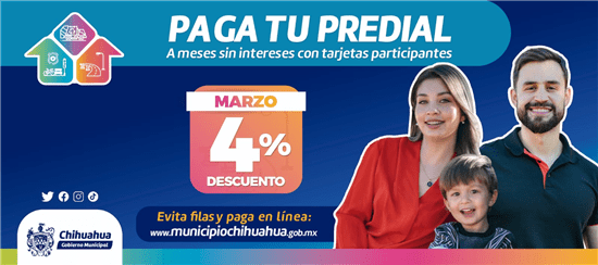 Paga con el 4 por ciento de descuento tu Predial en marzo