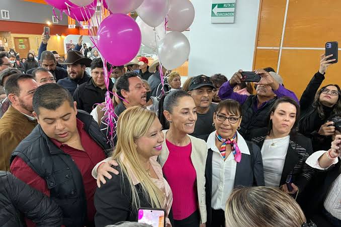 Claudia Sheinbaum llegó a Ciudad Juárez