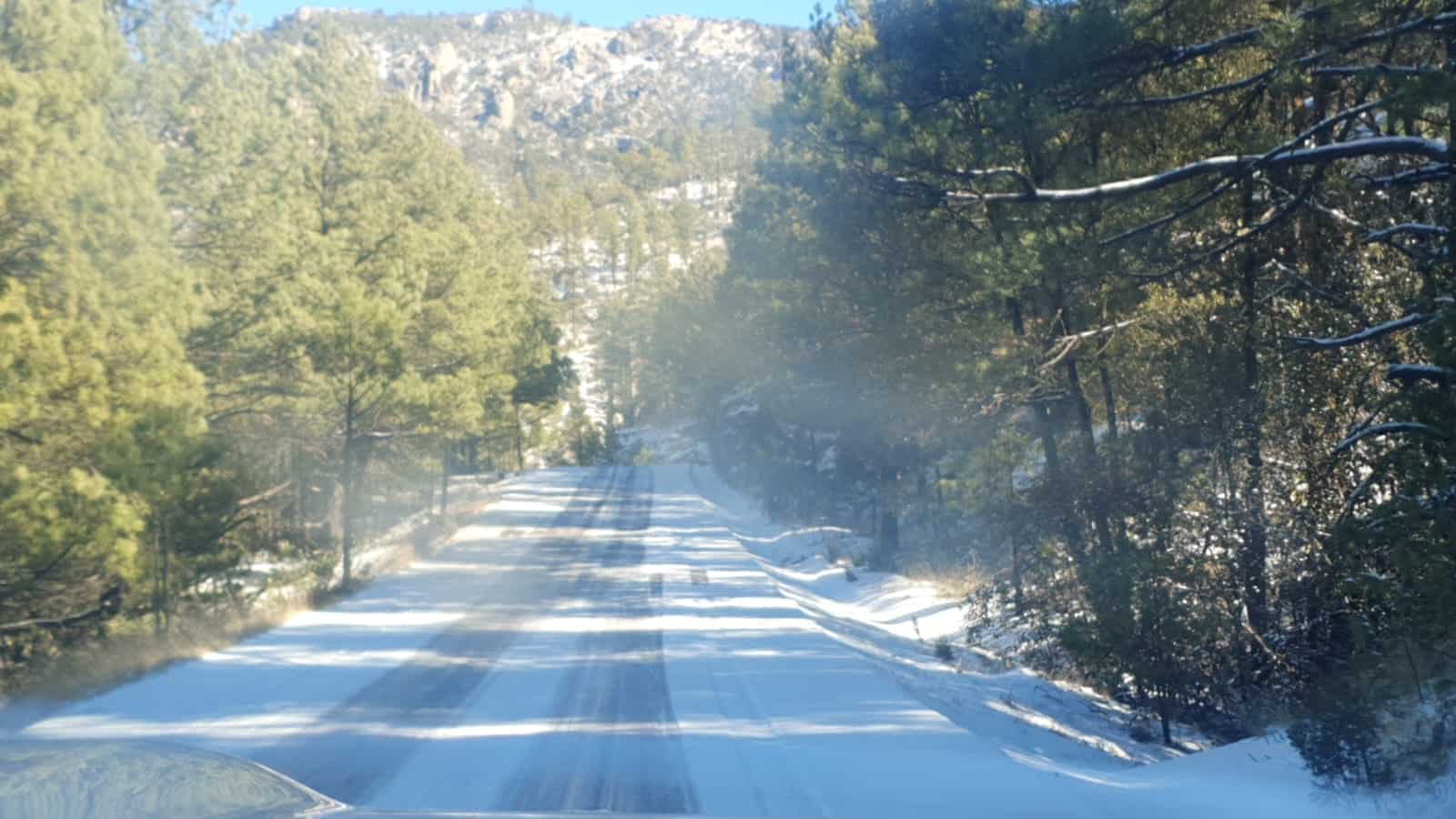 Registran 6 municipios serranos caída de nieve durante Quinta Tormenta Invernal