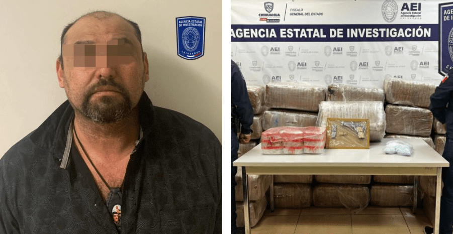 Capturan a sujeto en posesión de 300 kilos de marihuana, 9 kilos de cristal y 858 gramos de fentanilo