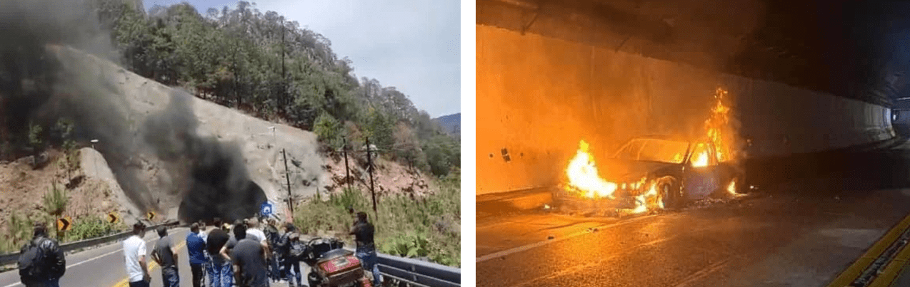 Por incendio de vehículo en túnel, CIERRAN la carretera Mazatlán-Durango; hay una persona sin vida