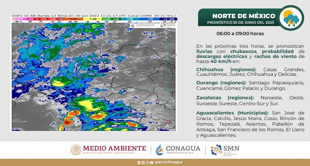 Prevé Protección Civil Estatal temporal lluvioso para las próximas 72 horas