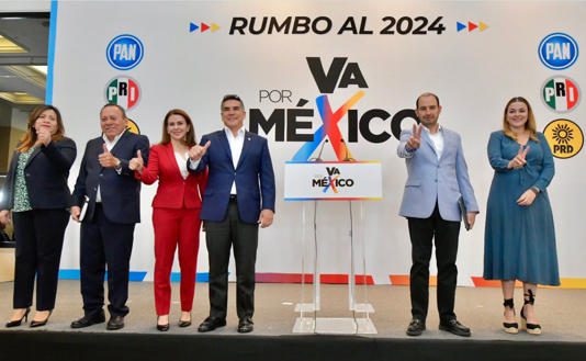 Va por México define el 26 de junio método para elegir candidato para 2024; llaman a MC a unirse