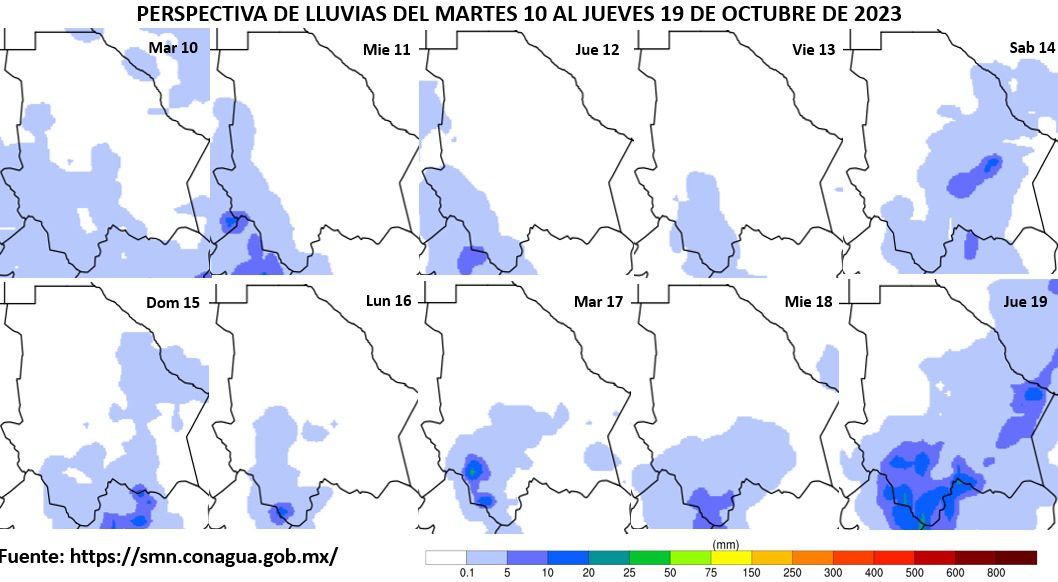 Pronostica Protección Civil precipitaciones para gran parte del territorio estatal