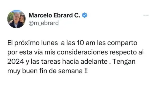 Informará Ebrard el lunes sus “consideraciones” respecto al 2024