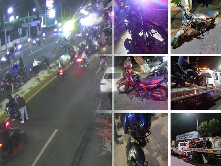 Cazan a una centena de motociclistas durante operativo de tránsito en Querétaro