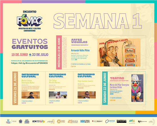 Consulta la cartelera de la primera semana del Encuentro FOMAC 6