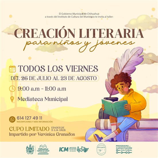 Invitan al taller “Creación Literaria para Niños y Jóvenes”