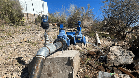 Culminan obra de red de distribución de agua potable en la comunidad del Vallecillo