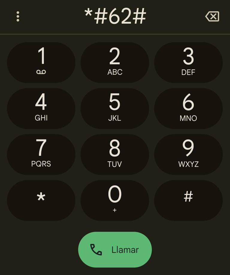 Cuándo debes marcar el código *#62# en tu celular