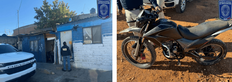 Catean vivienda en Parral y recupera motocicleta con reporte de robo