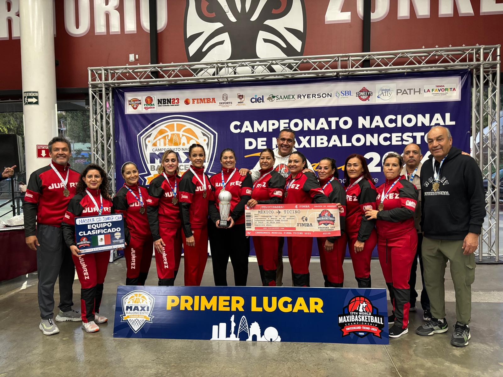 Gana equipo juarense en el Campeonato Nacional Femenil de Maxi Baloncesto