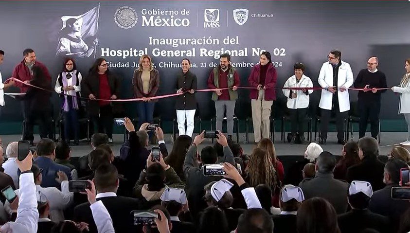 Inaugura presidenta Sheinbaum hospital Regional del IMSS en Juárez