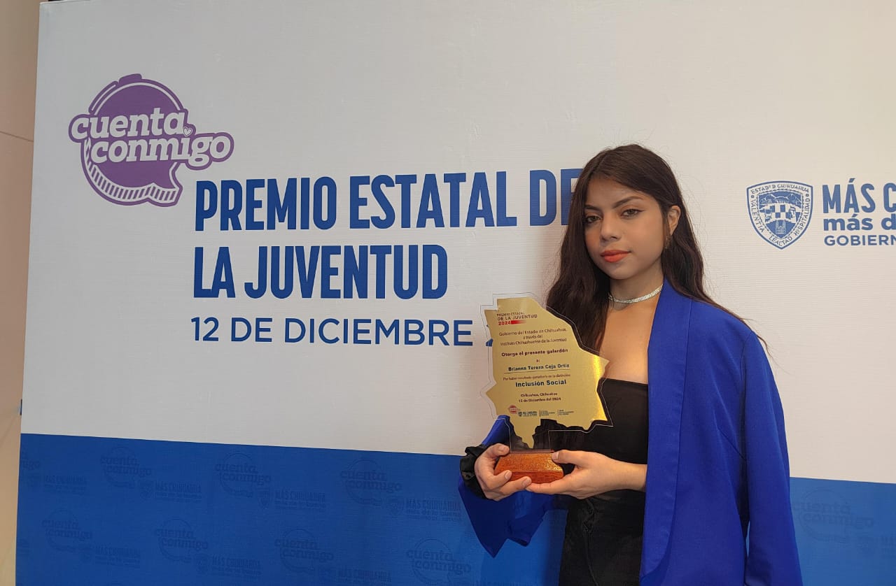 Gana estudiante del Conalep Premio Estatal de la Juventud 2024 en materia de Inclusión Social