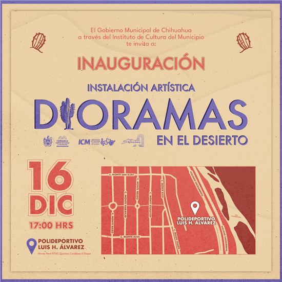 Invitan a la inauguración de la exposición “Dioramas en el Desierto”