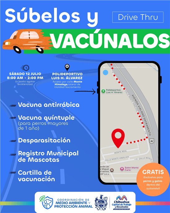 Listos para atender a mascotas con el programa Súbelos y vacúnalos en el Polideportivo