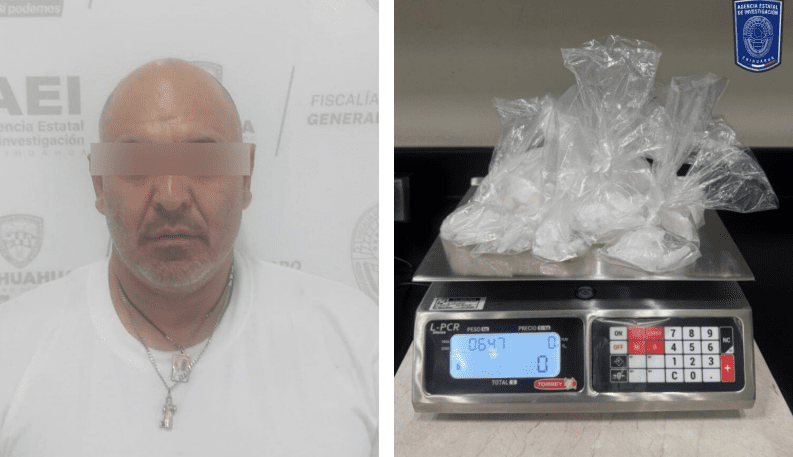 Detiene AEI a un masculino con más de medio kilo de cristal en Anáhuac