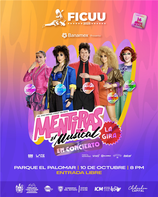 Invitan hoy a disfrutar Mentiras, el Musical en Concierto en El Palomar