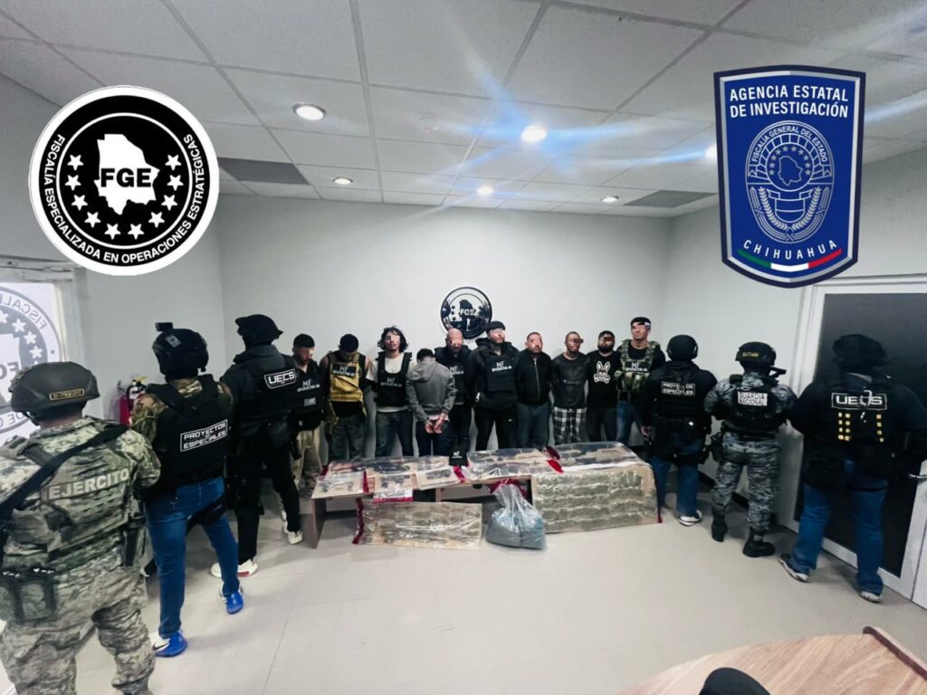 Ante el Ministerio Público 10 detenidos con armas y droga en El Sauz