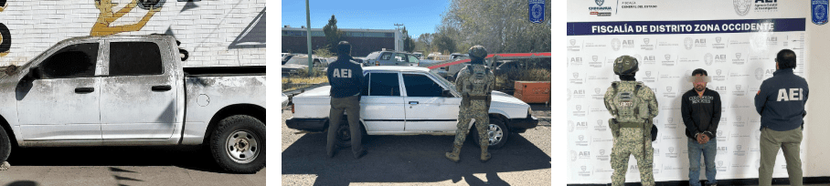 Detiene AEI a hombre con automóvil robado en Cuauhtémoc