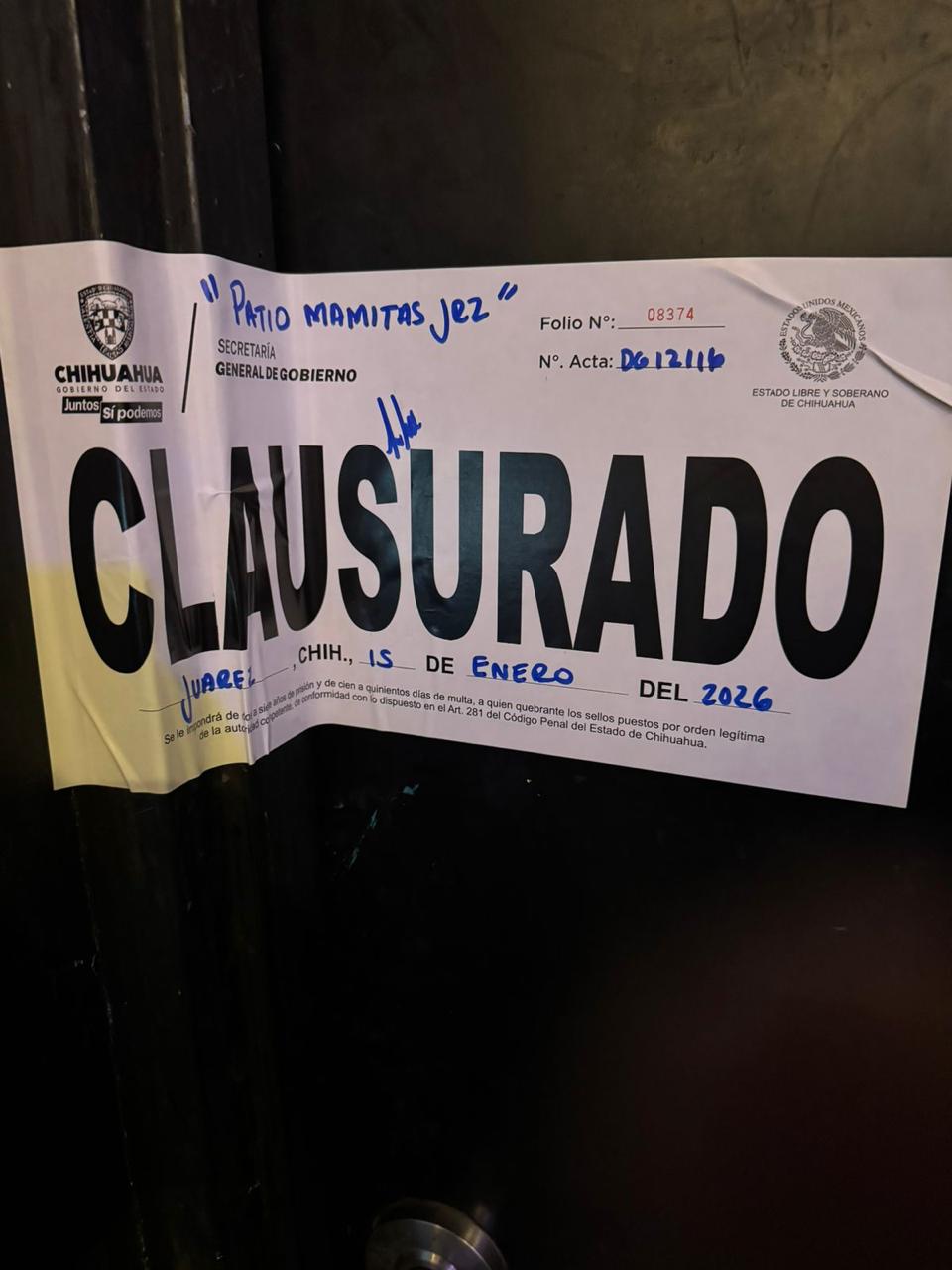 Realiza Gobernación Estatal 288 inspecciones y clausura 13 establecimientos durante la última semana