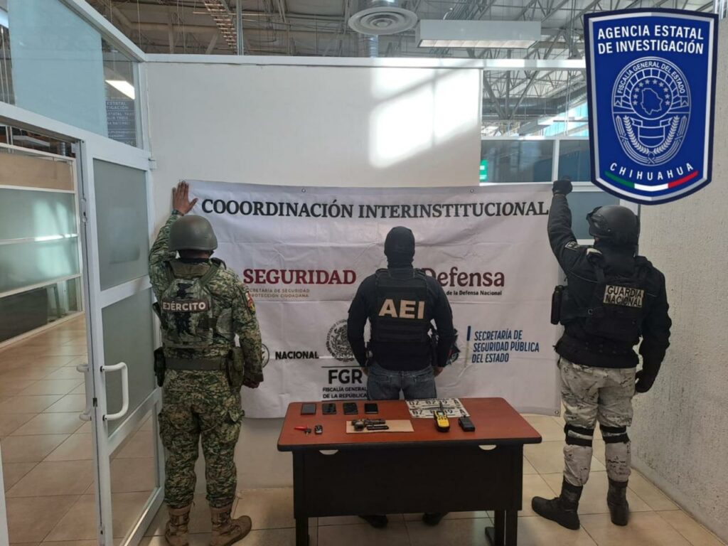 Asegura FGE arma de fuego y objetos de interés criminalístico durante cateo en Villa Matamoros