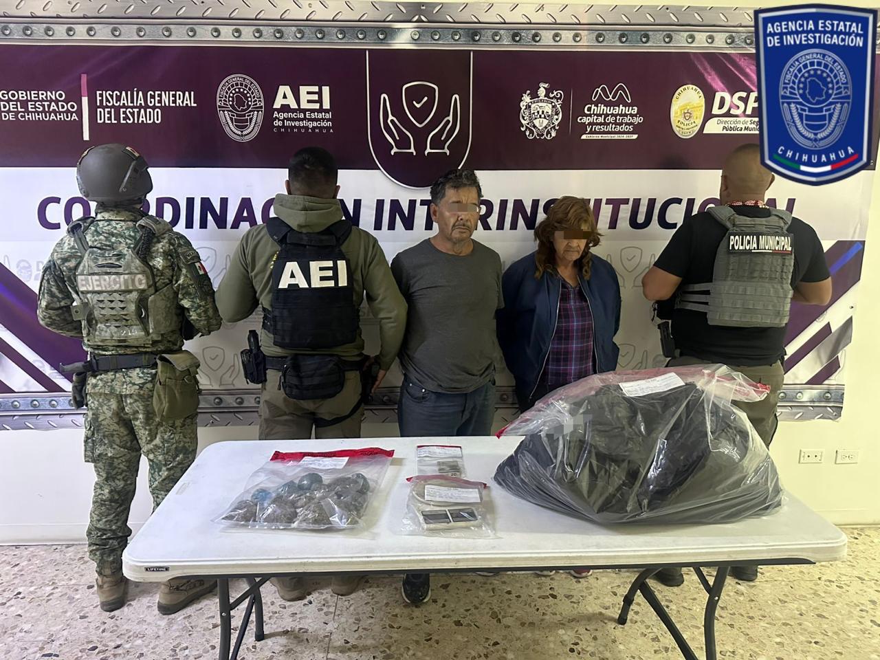 Detienen a una pareja droga en cateo a domicilio de la colonia San Jorge