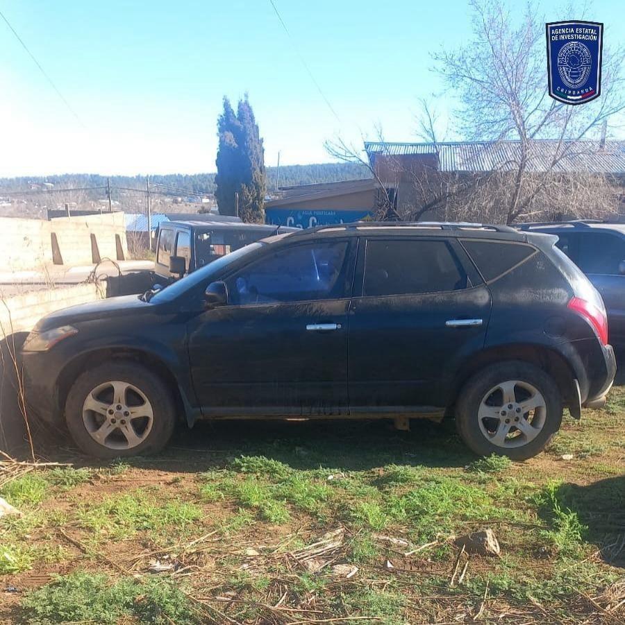 Asegura AEI en ciudad Madera, vehículo Nissan robado