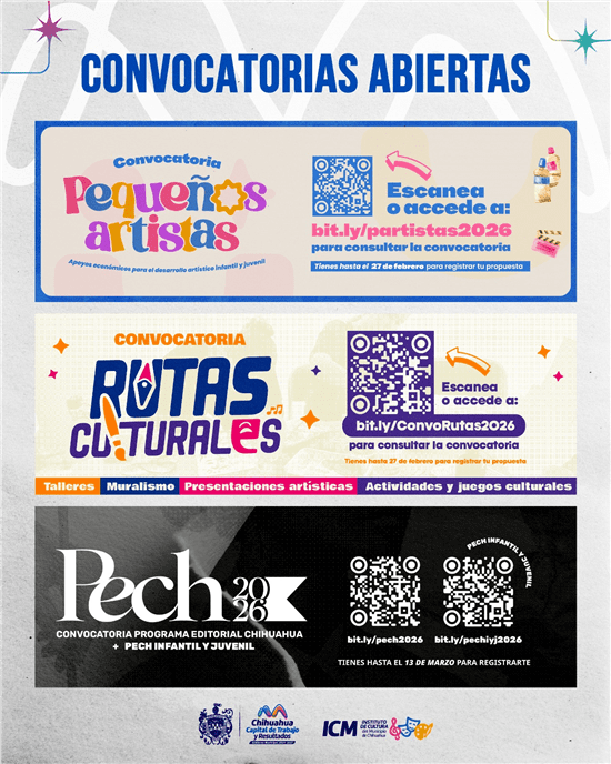 Mantienen tres convocatorias abiertas para impulsar el talento local