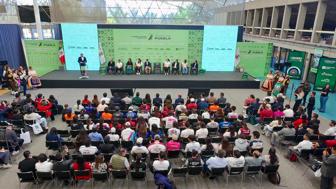 Presentan Gobierno de Puebla y CONADE la Copa del Mundo de Tiro con Arco