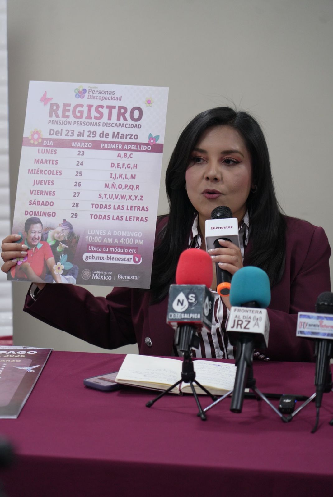 Anuncia Mayra Chávez el calendario de incorporación a la Pensión para el Bienestar de Personas con Discapacidad