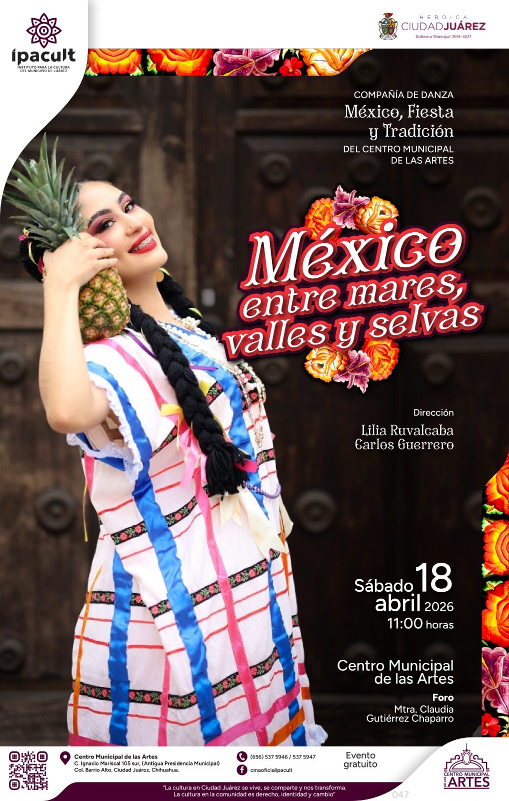 IPACULT invita al espectáculo de danza “México: Entre Mares, Valles y Selvas”