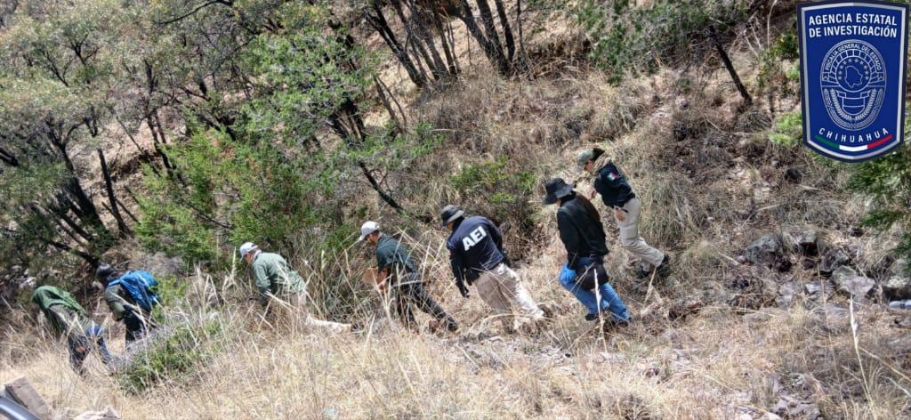 Localizan FDZS, FEDH y CLB restos óseos durante rastreo en carretera Parral- Guadalupe y Calvo