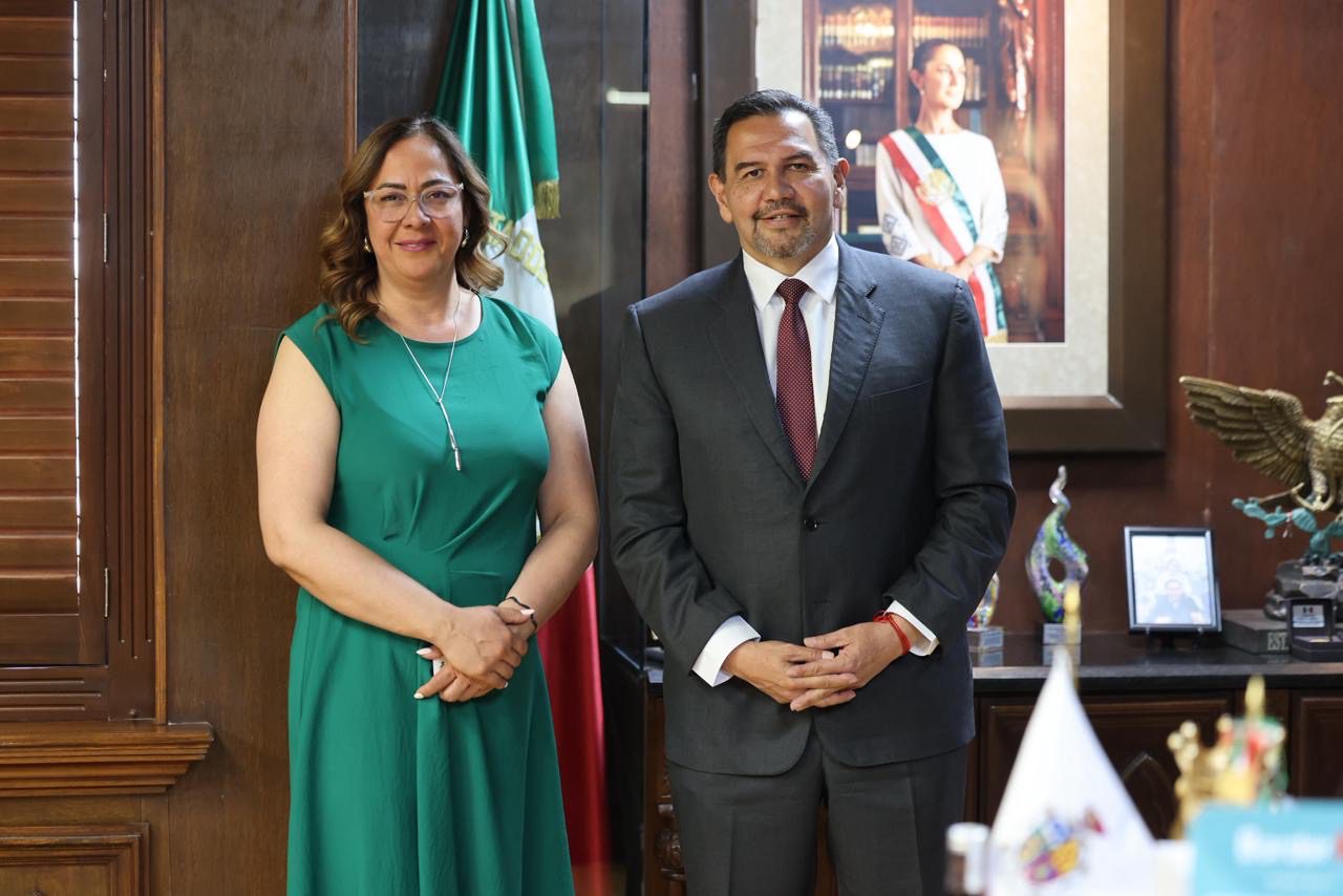 Visita al Alcalde Pérez Cuellar la presidenta de la Comisión Estatal de los Derechos Humanos