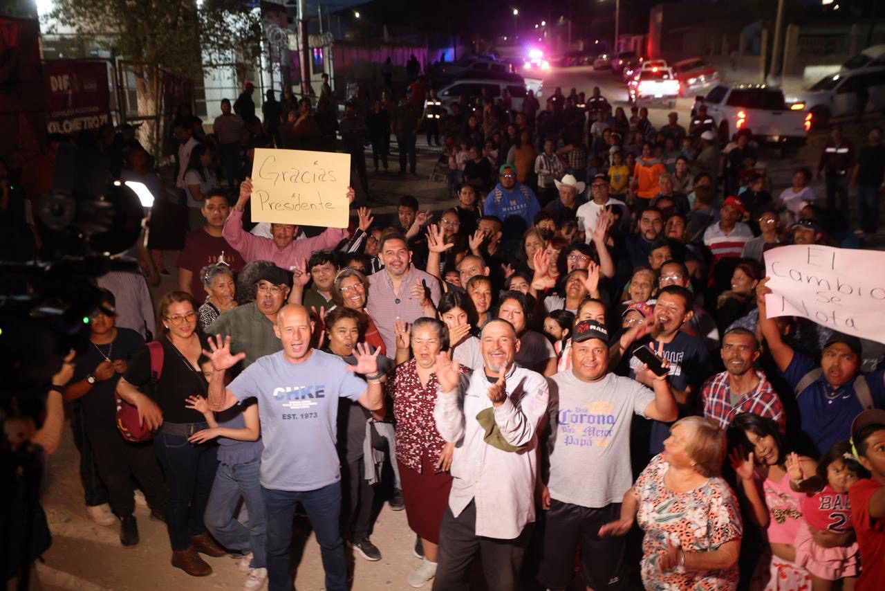 Encabeza Cruz Pérez Cuellar entrega de más de 2 mil luminarias en la zona de Los Kilómetros