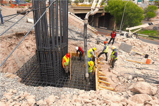 Avanzan con las cimentaciones de la Gaza de incorporación