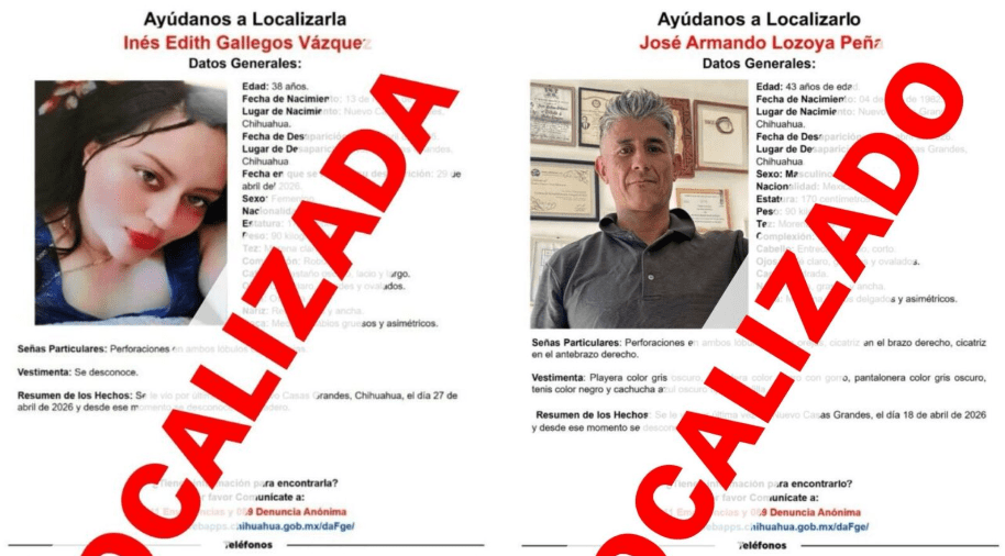 Localizan a dos personas con reporte de ausencia en NCG