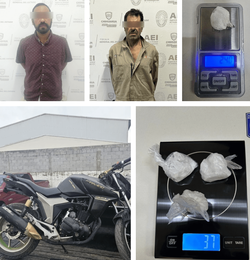 Detiene AEI a dos hombres con cristal; les aseguran automóvil y motocicleta