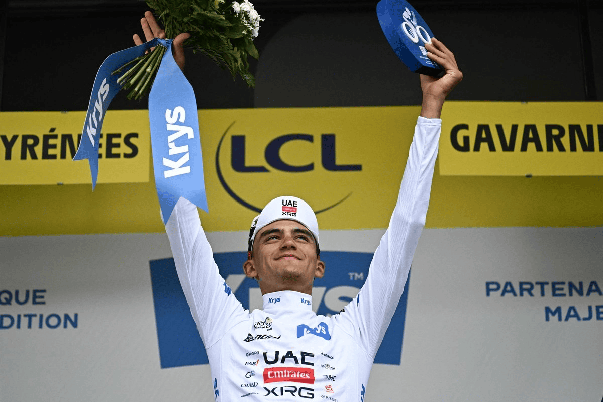 Isaac del Toro sube al podio y ya es tercer lugar general del Tour de Francia