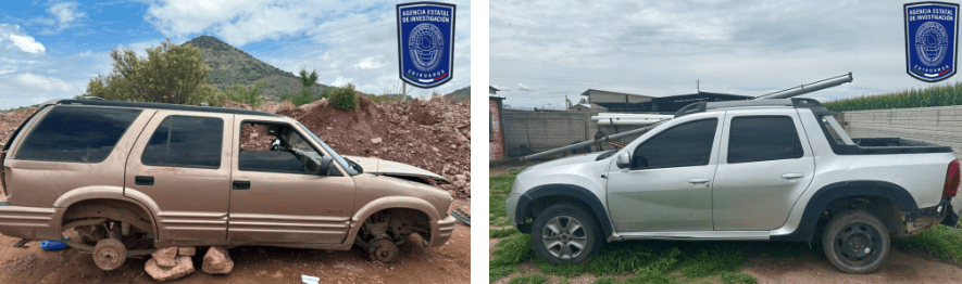 Asegura AEI Occidente dos vehículos con reporte de robo