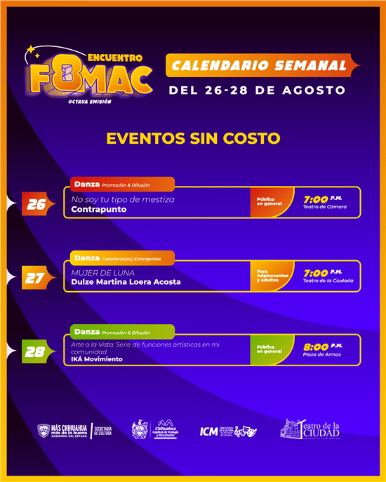 Invitan a disfrutar del cierre del Encuentro FOMAC en su última semana de actividades