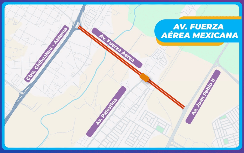 Suspenderán circulación en la avenida Fuerza Aérea por montaje de las primeras trabes del paso superior